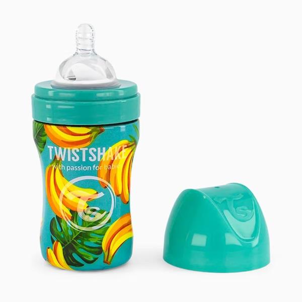شیشه شیر استیل 260 میل تویست شیک Twistshake تروپیکال موز